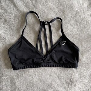 Gymshark Black Strappy Sports Bra
